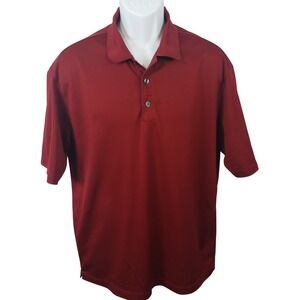 Nike Golf Dri-FIT UV Polo Shirt Men's Large Burgundy Short Sleeve Athletic /B119